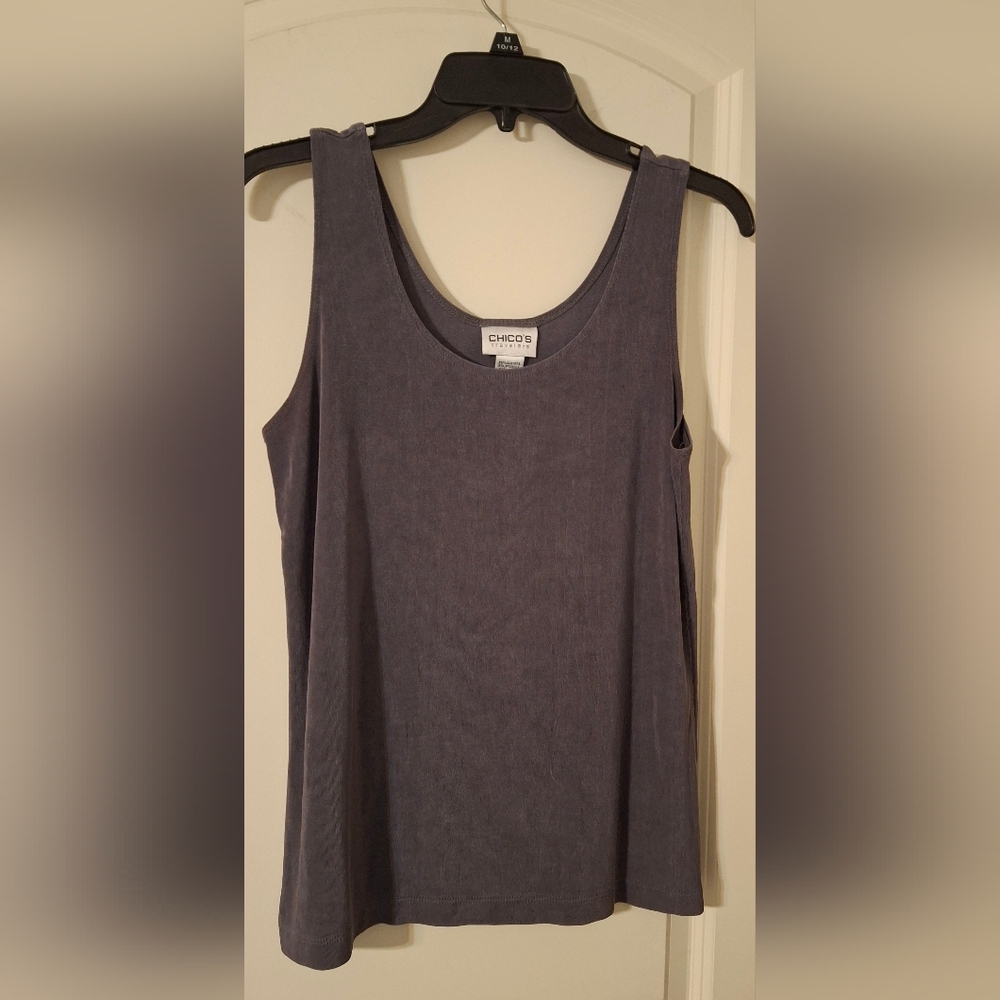Chico's travelers‎ gray  strech shell size 1